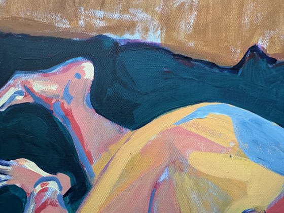 Nude lady relaxing