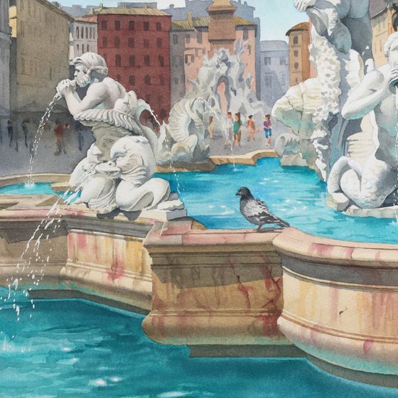 Azure luster. Piazza Navona