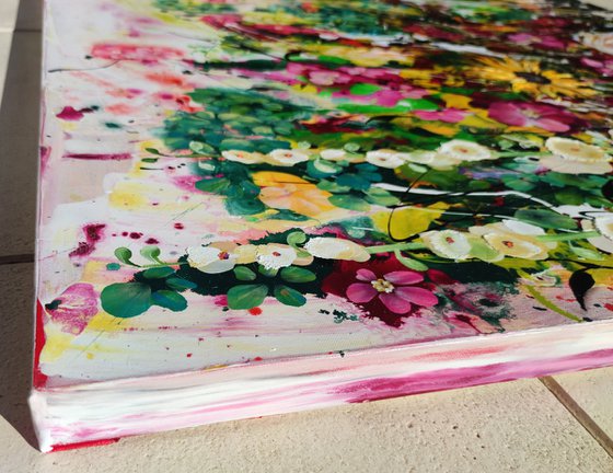 Honeyglow Grove; Abstract Floral Landscape