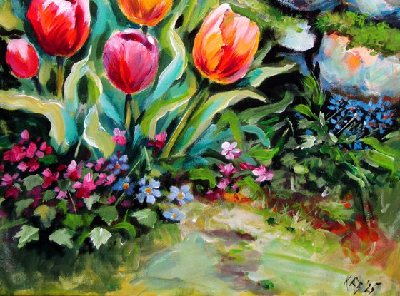 Tulips in the garden