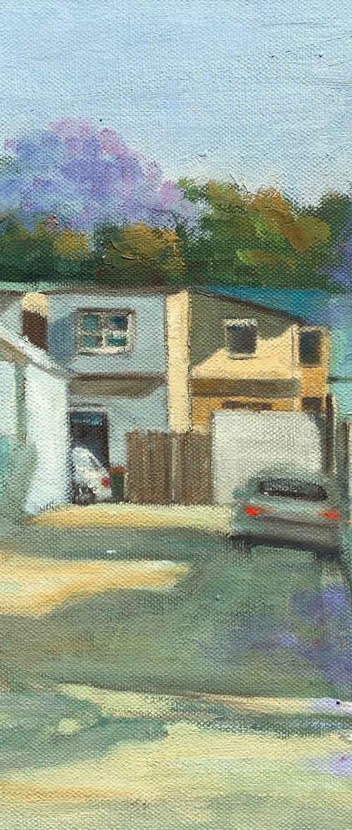 Small lane with jacaranda by Shelly Du