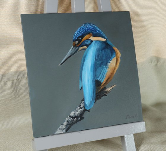 Kingfisher, Bird Artwork, Animal Art Framed