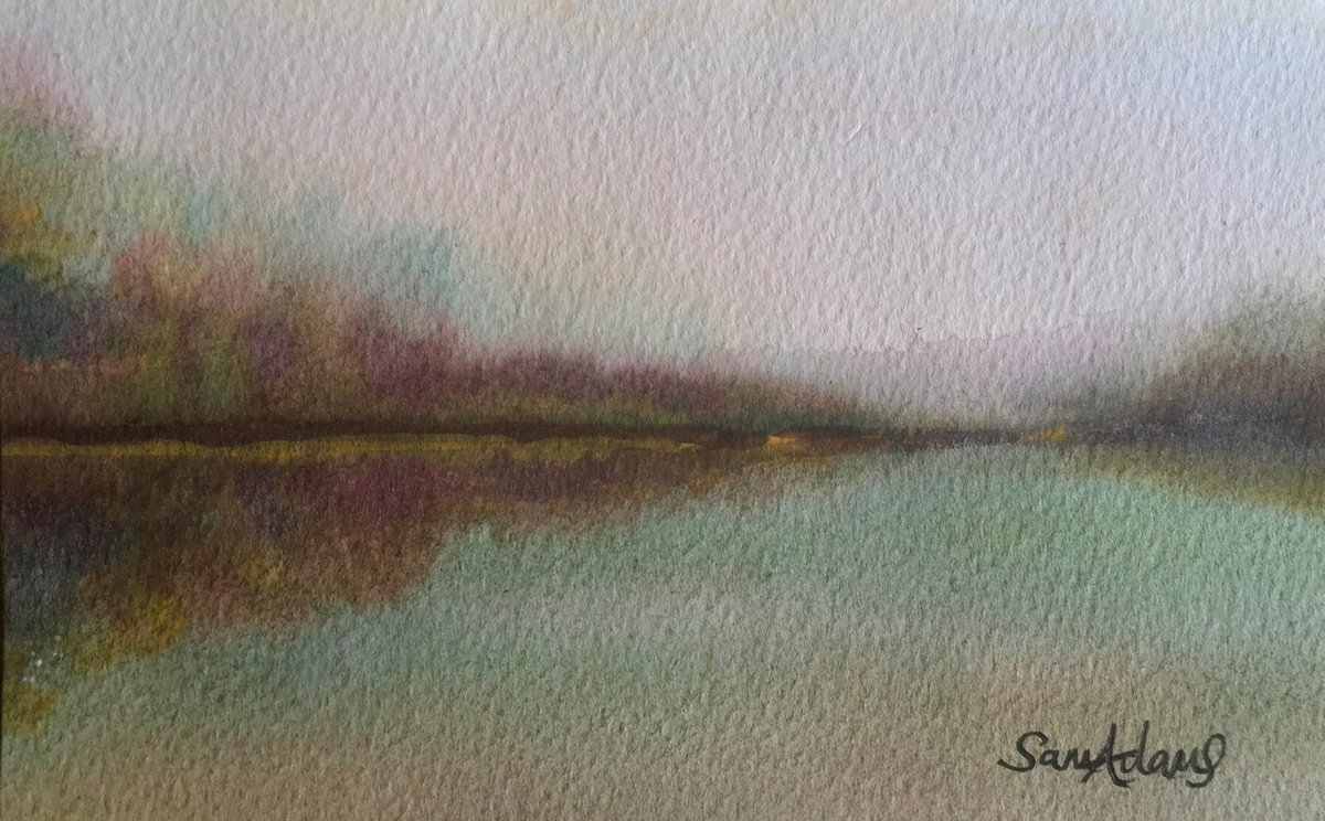 Colours of the lake by Samantha Adams professional watercolorist