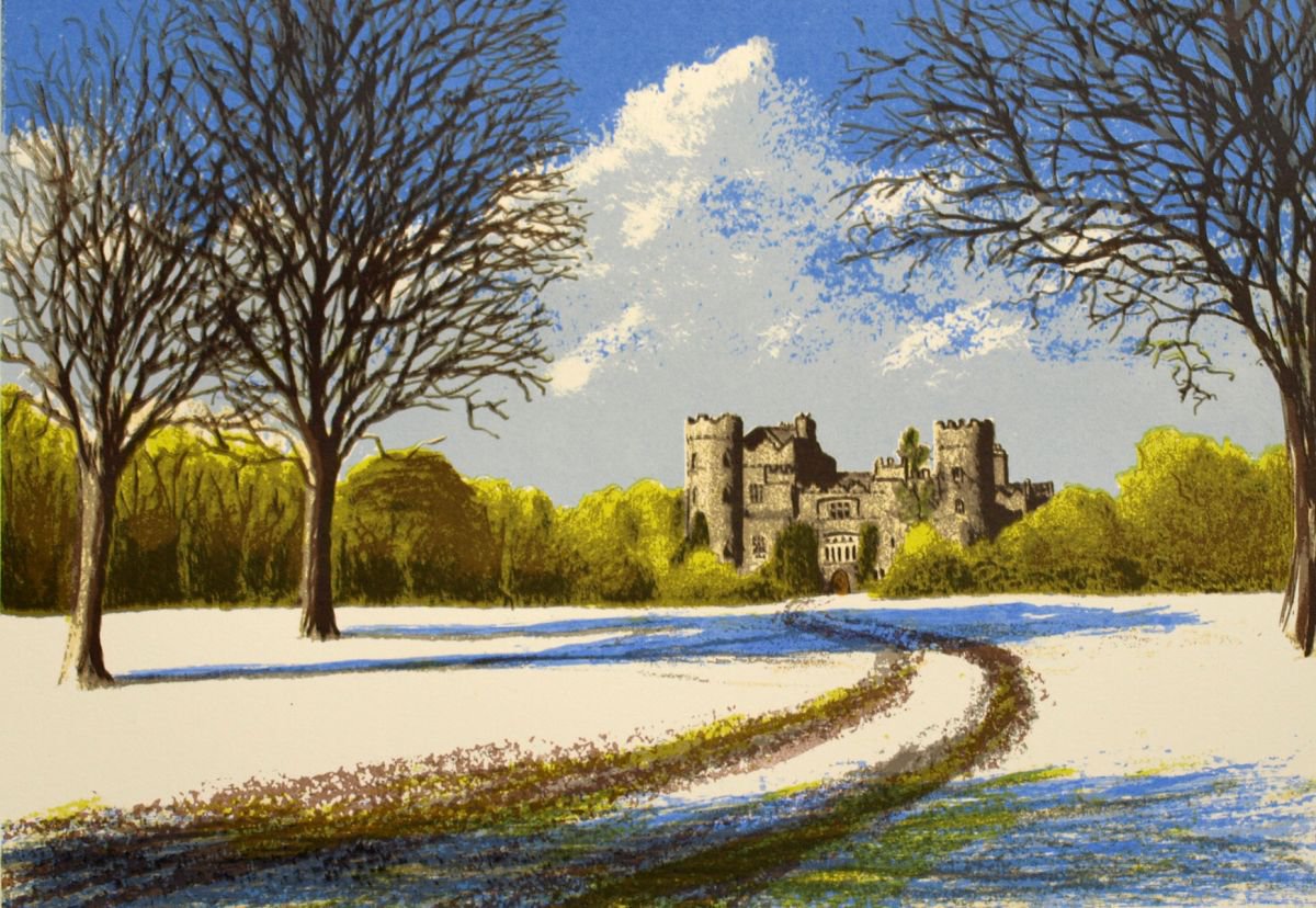 Winter Scene, Malahide Castle by Aidan Flanagan Irish Landscapes
