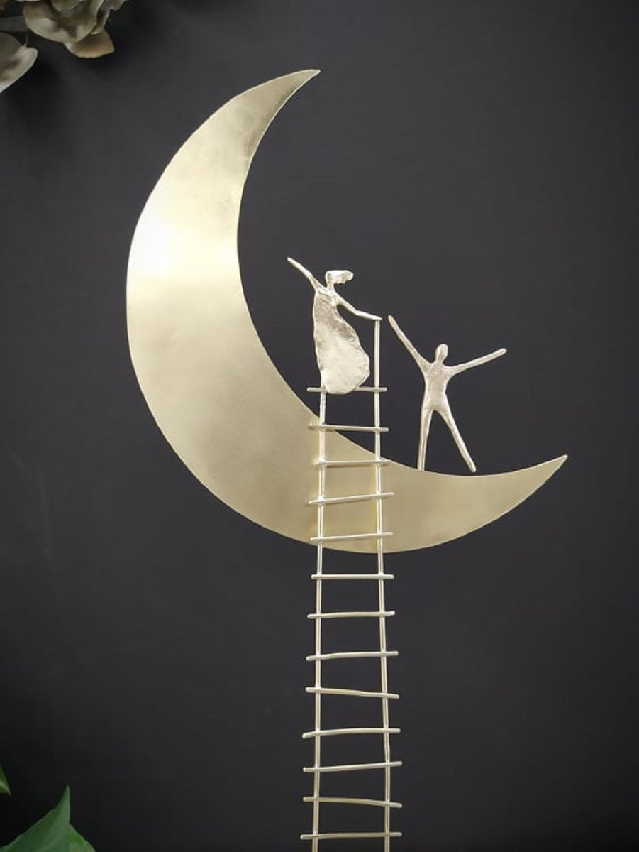 Impressionistic Portrait Bronze Sculpture By Anna Andreadi, 7 X 20, Selene, Original Artwork