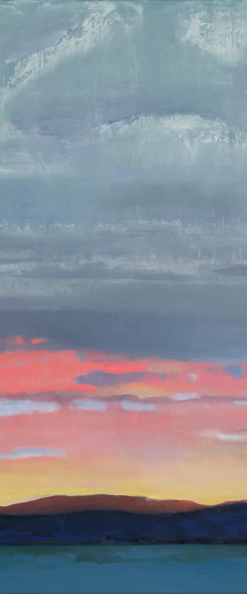 Watching the Clouds 30x30 inch 76x76cm by Bo Kravchenko by Bo Kravchenko