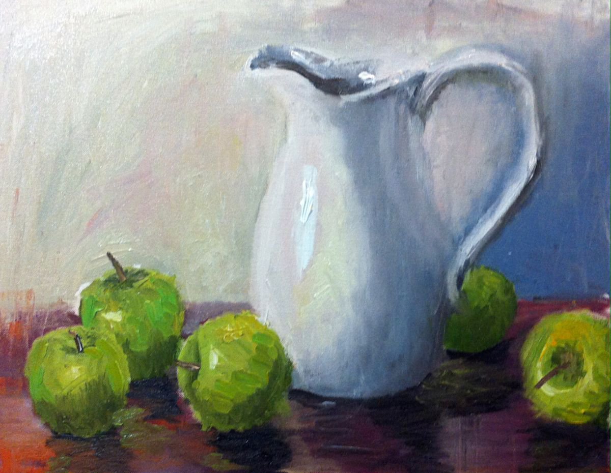 Green Apples and Pitcher by Zeke Garcia