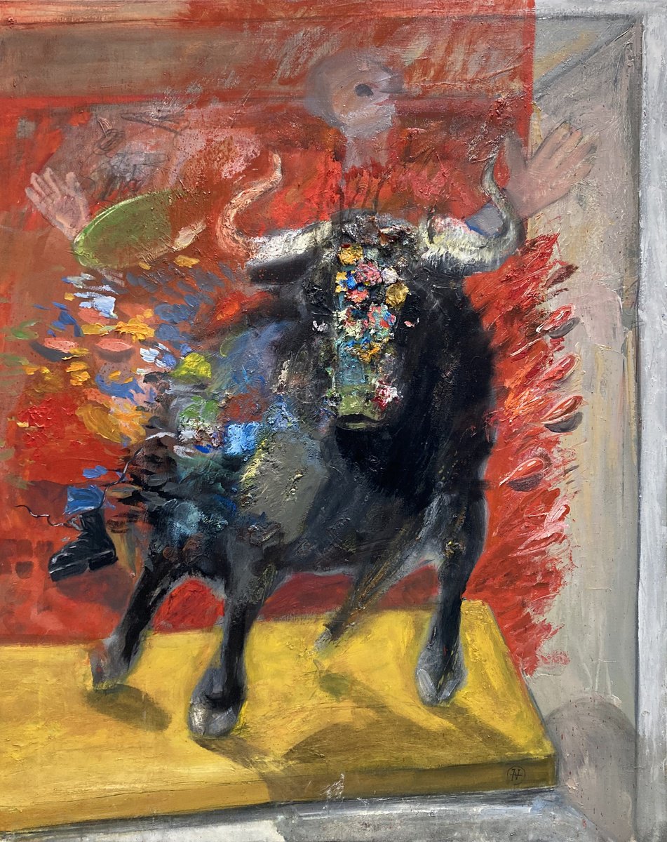 Abstract Animal Oil Painting By Arman Hayrapetyan, 31 X 39, Breakthrough, Original Artwork