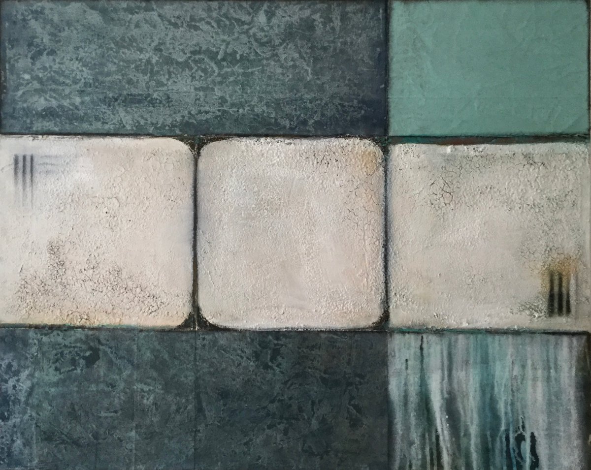 Abstract Acrylic Painting By Irene Gartner, 39 X 31, Tulum 5, Original Artwork