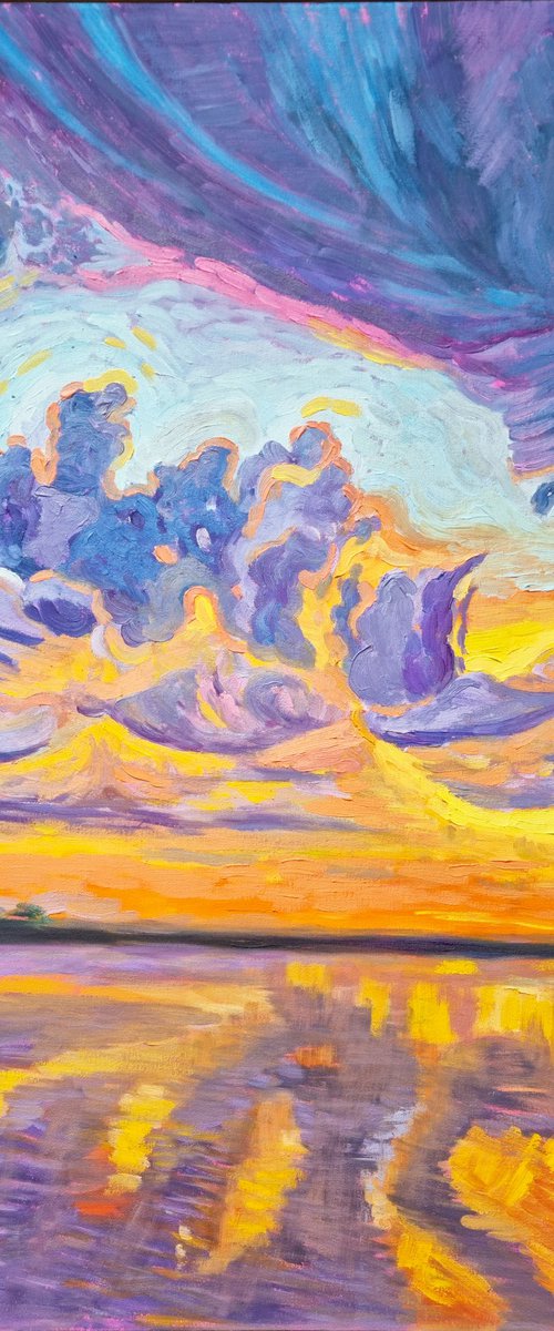 Purple Clouds by Zulfiya Mukhamadeyeva