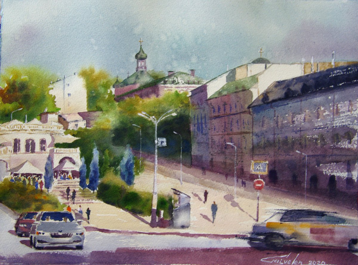 Week day in Moscow by Elena Gaivoronskaia