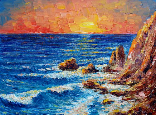 Sea Sunset by Haykuhi Khachatryan