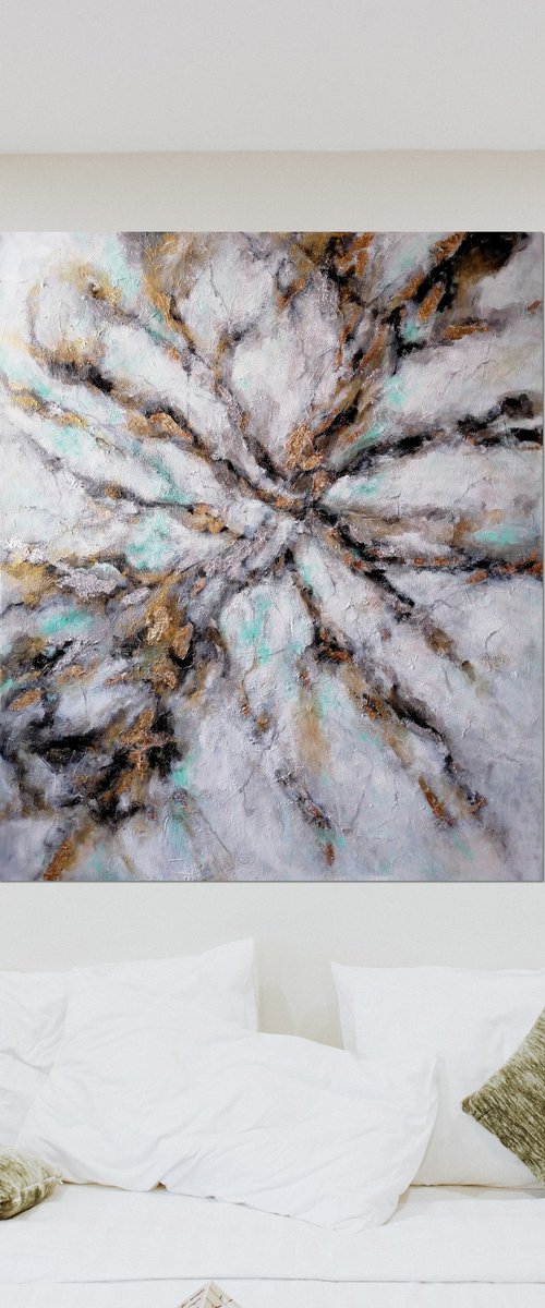 Mint and Gold Marble by Zuzana Petrakova