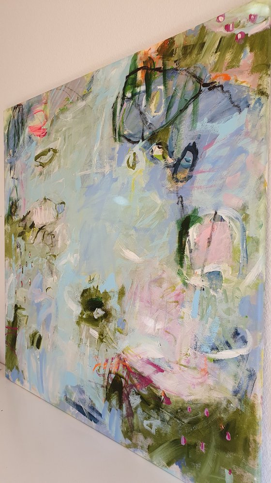 Rain over the waterlily Pond