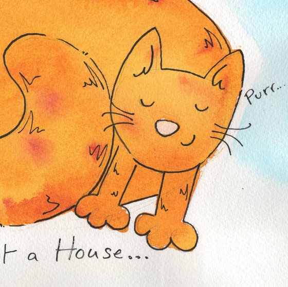 'A home without a cat' Cartoon v2