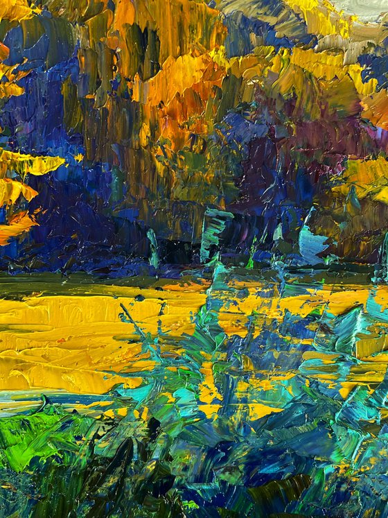 Autumn Evening River Bank