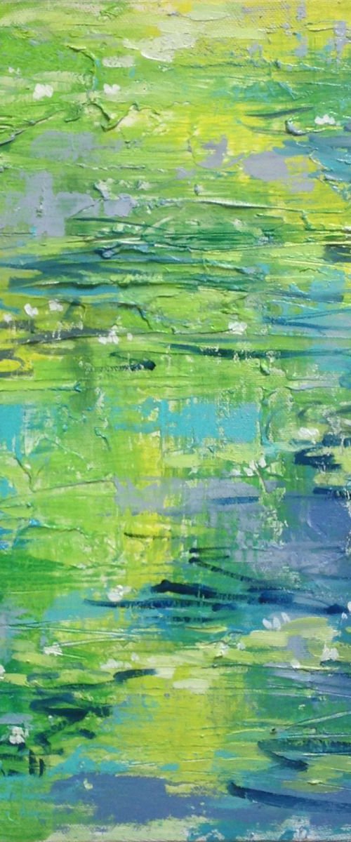 Abstract Waterlilies pond by Nataliia Nosyk