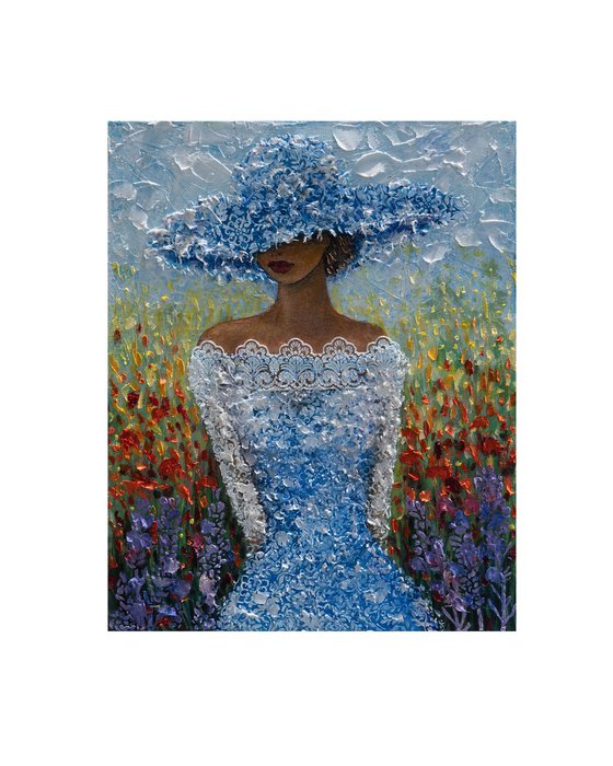 Whispers in Blue Impasto