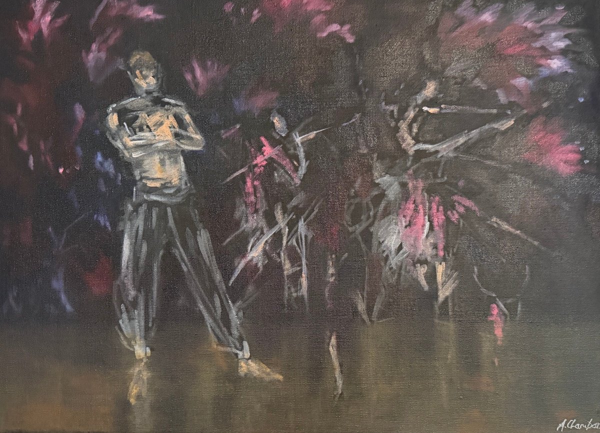 Expressive Oil Painting , Dancers In Rehearsal By Alison Chambers, 22 X 16, Artwork For Sale On Artfinder
