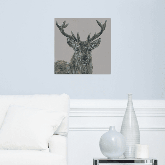 'Hello Deer' Deer Stag Original Painting