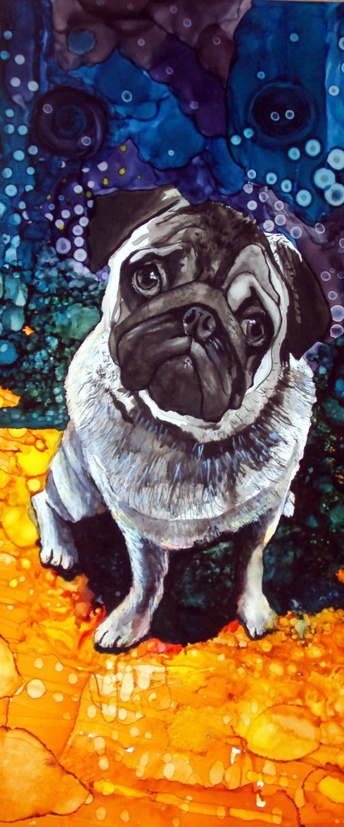 Psychedelic Pug by Raffaella Bertolini