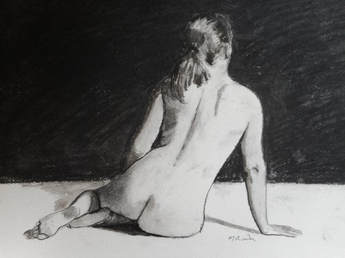 NUDE Charcoal no. 2 by Margaret Riordan