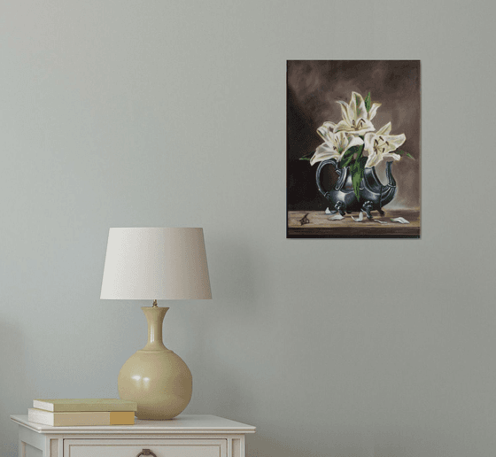 White Lilies in a jug