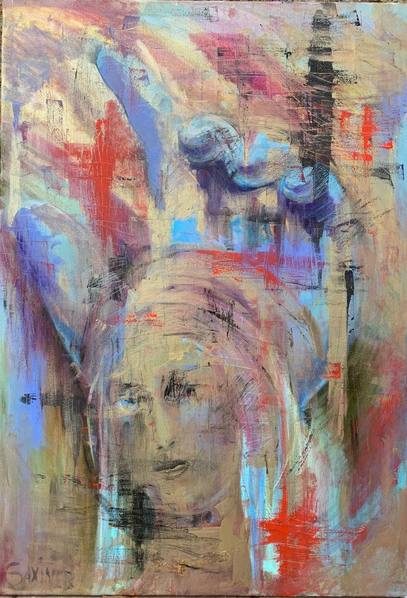 Urban And Pop Oil Painting , Bless And Save By Leo Baxiner, 28 X 39, Artwork For Sale On Artfinder