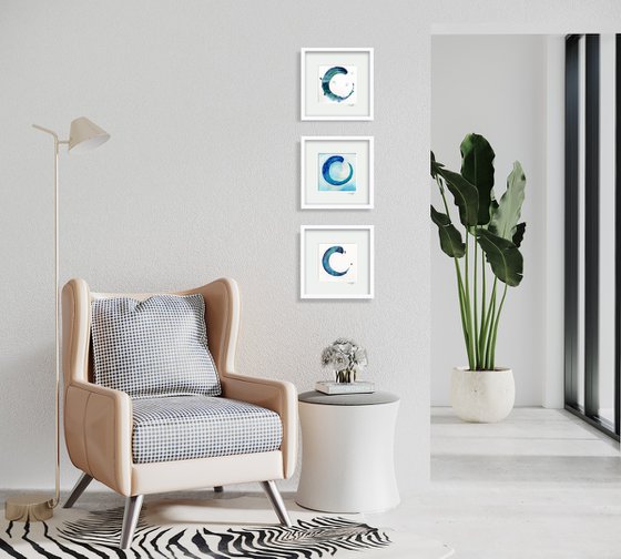 Enso Serenity Collection 1 - 3 Enso Paintings