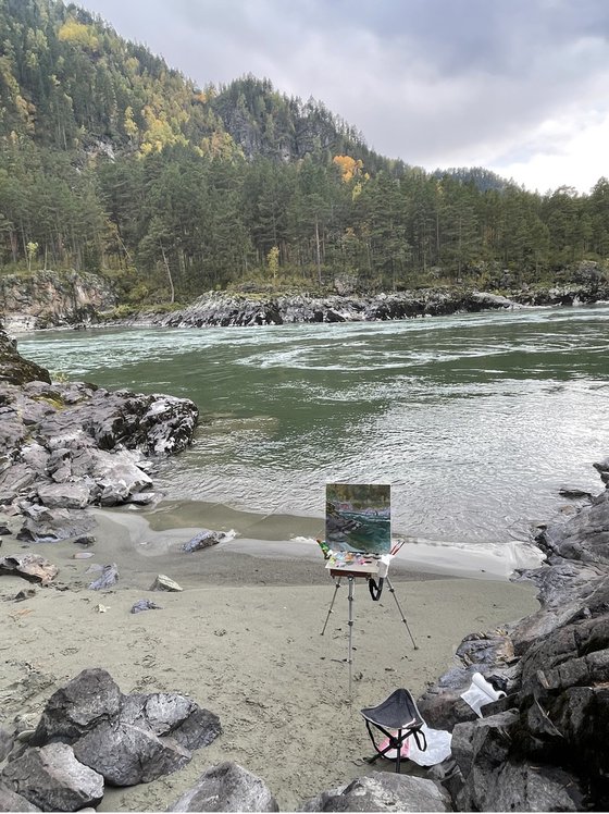 The crystal waters of mountains' rivers