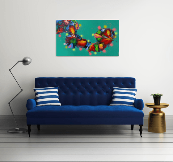 ”Exotic Flowers” LARGE Painting