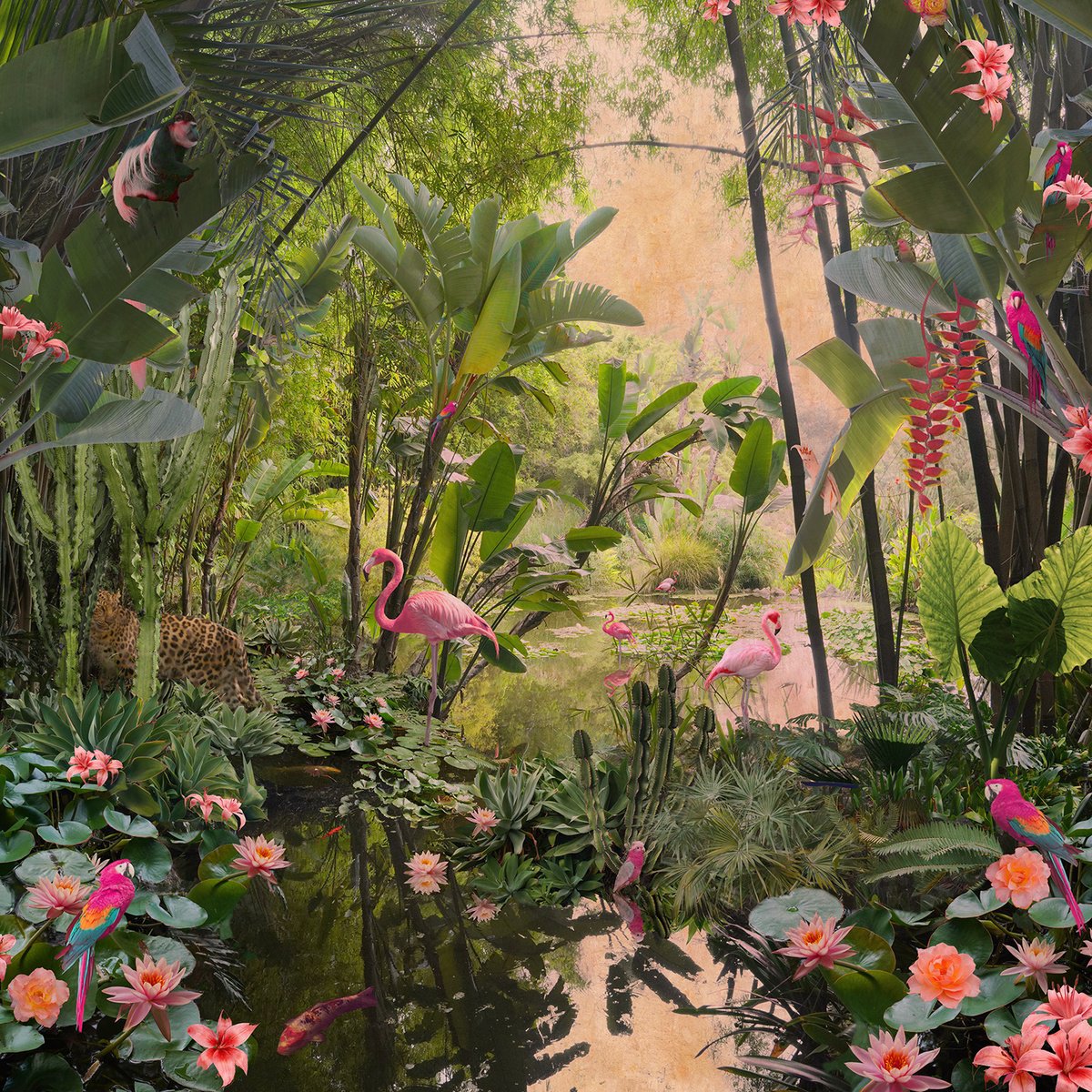 Impressionistic Landscape Photograph By Nadia Attura, 20 X 20", Backwaters Coast, Original Artwork