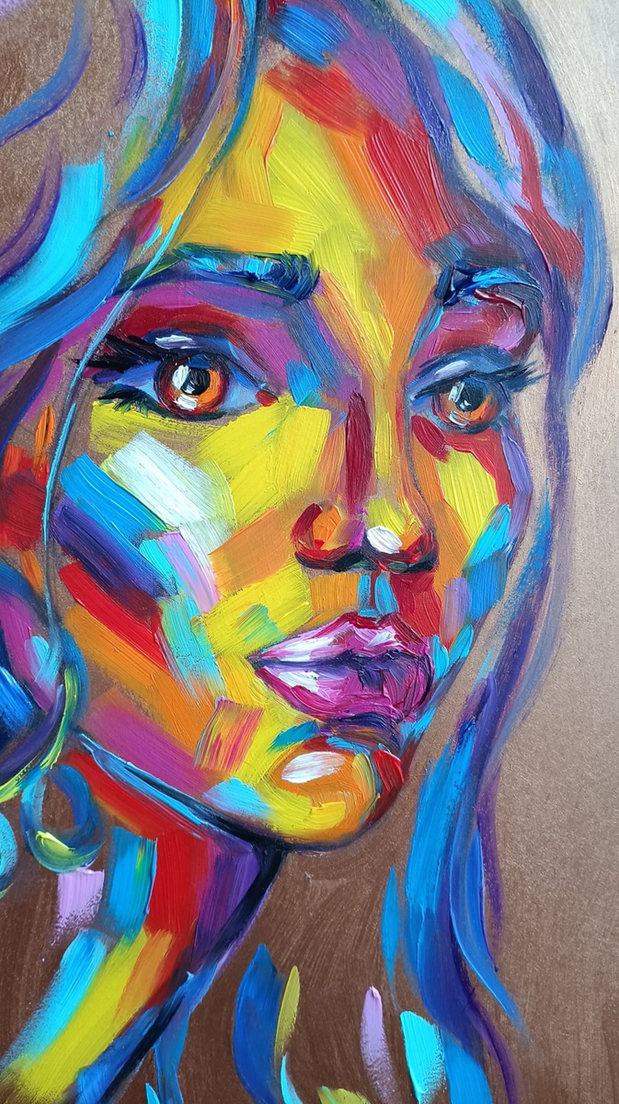 Portrait oil painting, oil painting people, woman portrait, woman