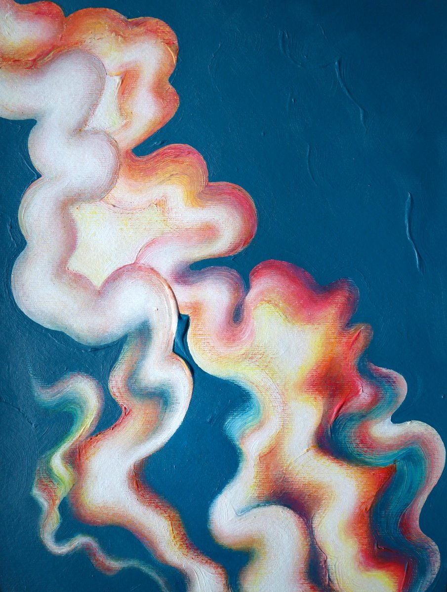 Abstract Acrylic Painting By Tam Chianta, 12 X 16", All