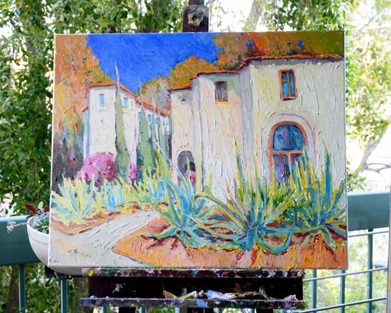 Agaves and Hispanic Houses