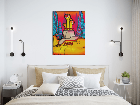 Yellow Submarine on Pink