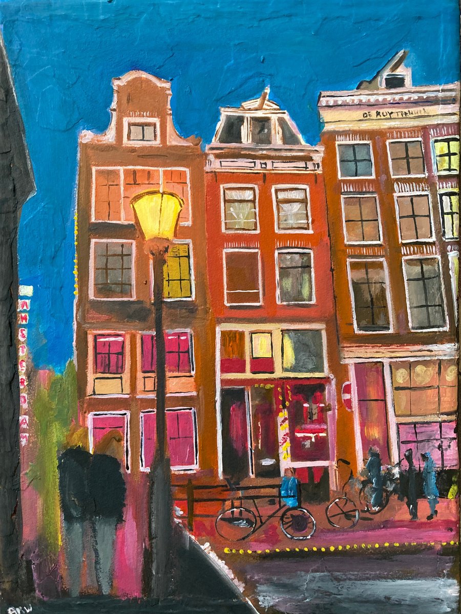 The Corner Of Old Amsterdam By Andrew Reid Wildman, 9 X 12, Artwork For Sale On Artfinder