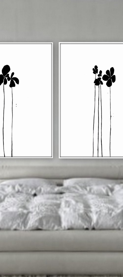 Floral. Diptych. by Nadia Moniatis