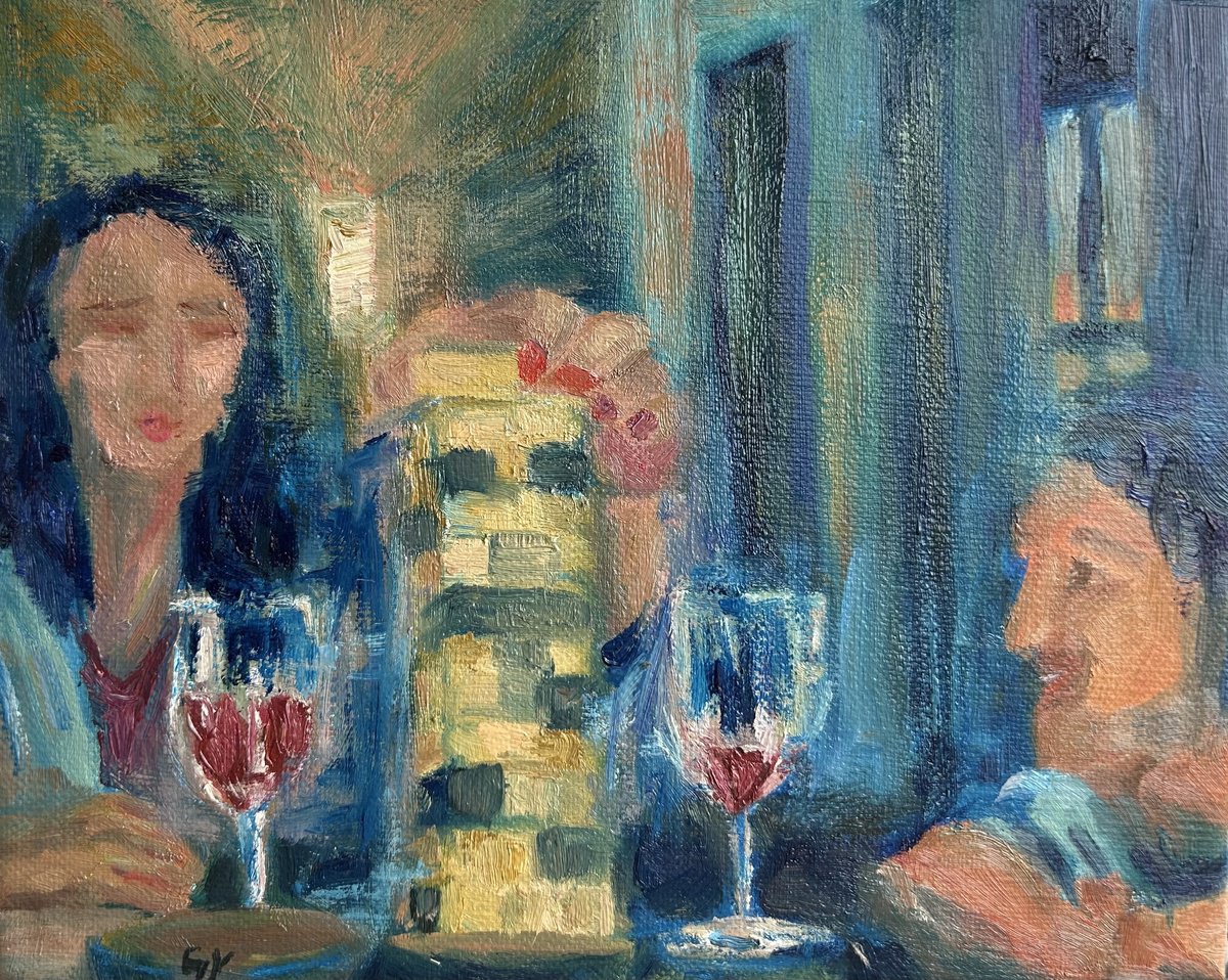 Happy Hour - Jenga with wine by Geeta Yerra