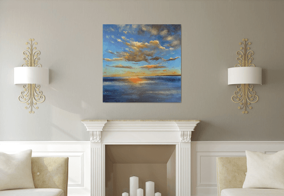 Big Sky Evening Sea