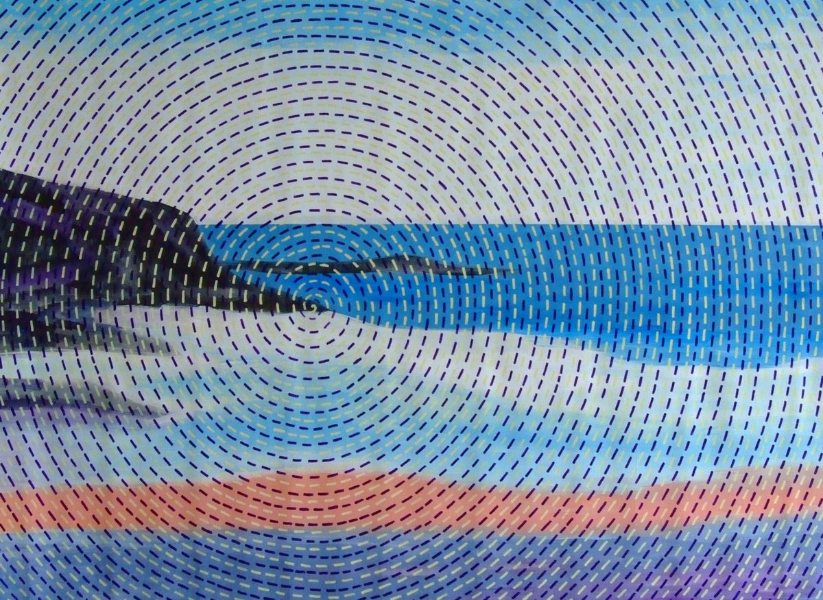 Abstract Acrylic Painting By Marina Krylova, 43 X 31", Nice Place, Original Artwork