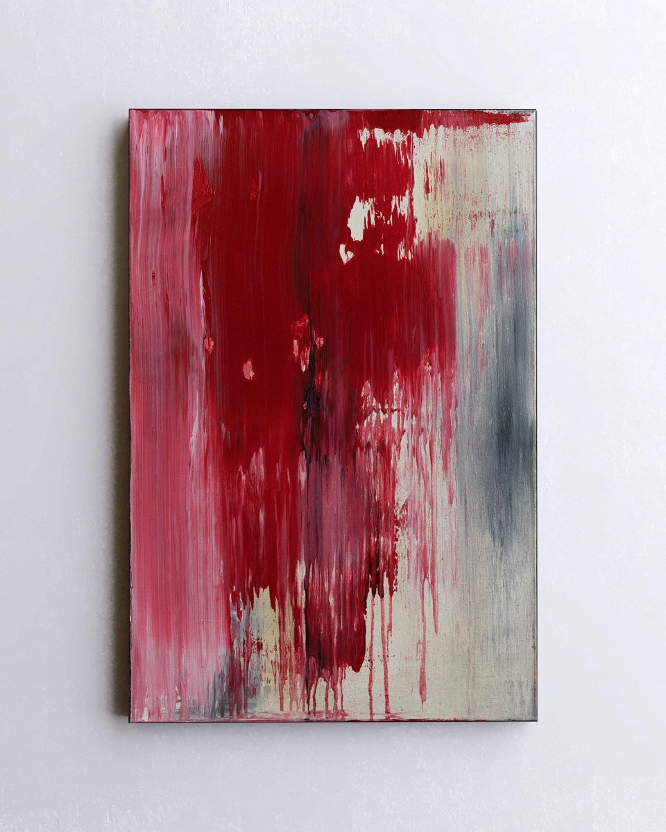 Organic Abstract Acrylic Painting By Nemanja Nikolic, 20 X 30", By Your Side, Original Artwork