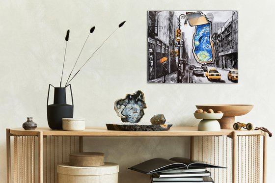 Starry night in New York city