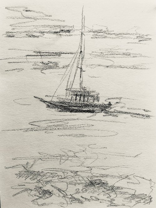 Marine sketch #2. France. Côte d'Azur. Menton. 2020 by Yury Klyan