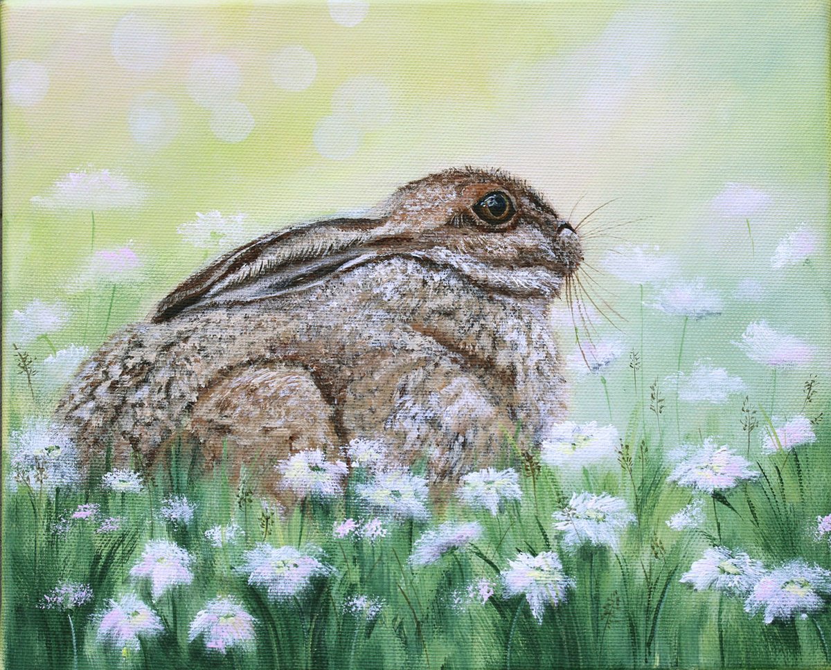 Spring Bunny By Katerina Koroleva, 12 X 10, Artwork For Sale On Artfinder