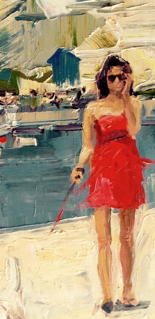 The Girl in the Red Dress. by Irina Alexandrina