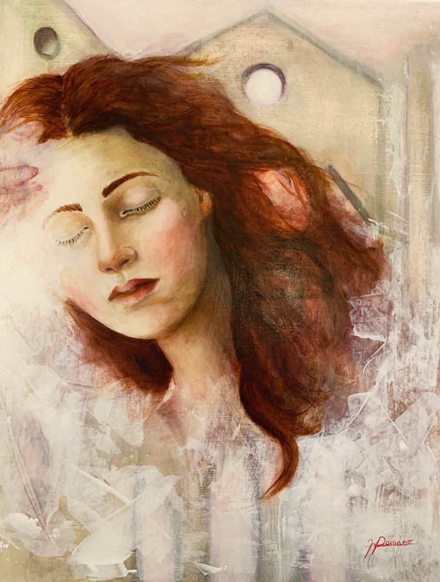 Expressive Cityscapes Oil Painting By Maria Romano, 16 X 20", Series: Tuscany: San Galgano, Original Artwork