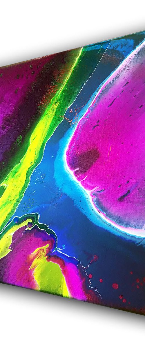"Purple Persuasion" - FREE USA SHIPPING - Original Abstract PMS Acrylic Painting, 12 x 12 inches by Preston M. Smith (PMS)