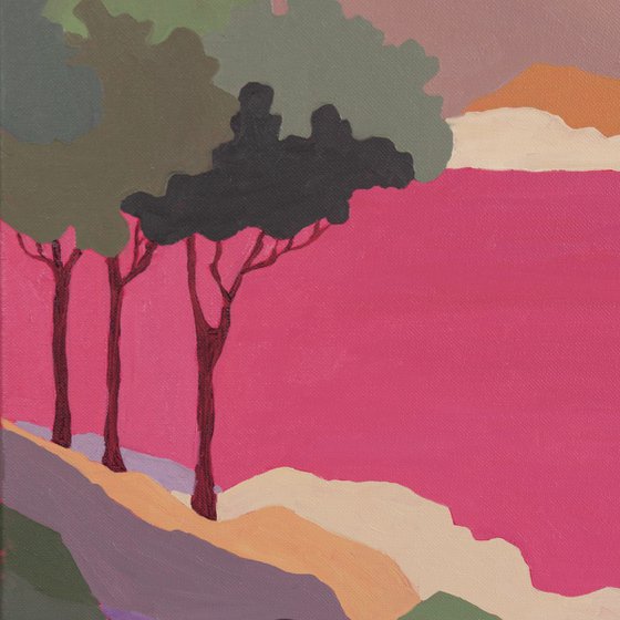 Seascape with Pink Sea
