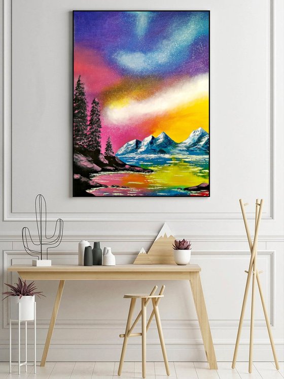 Fantasy Aurora Lake